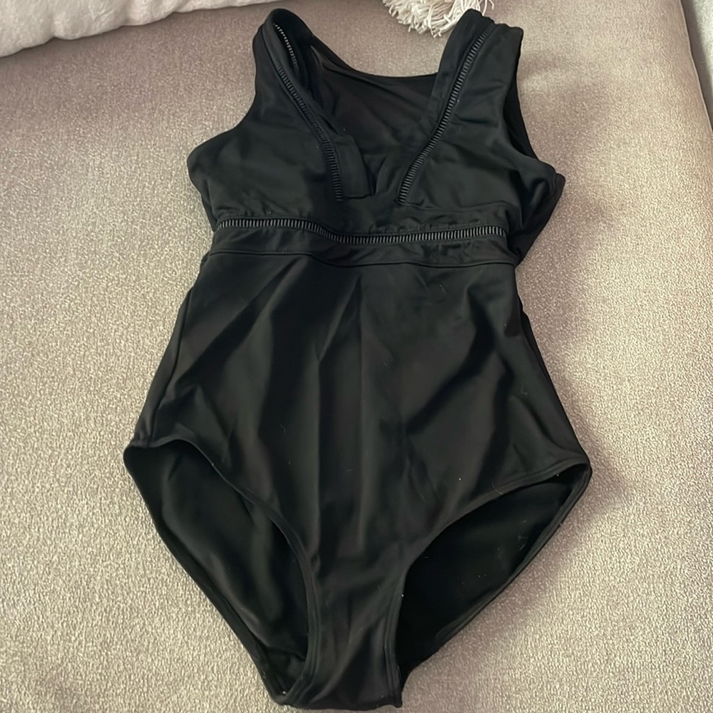 Bloch size 12 girls black dance leotard